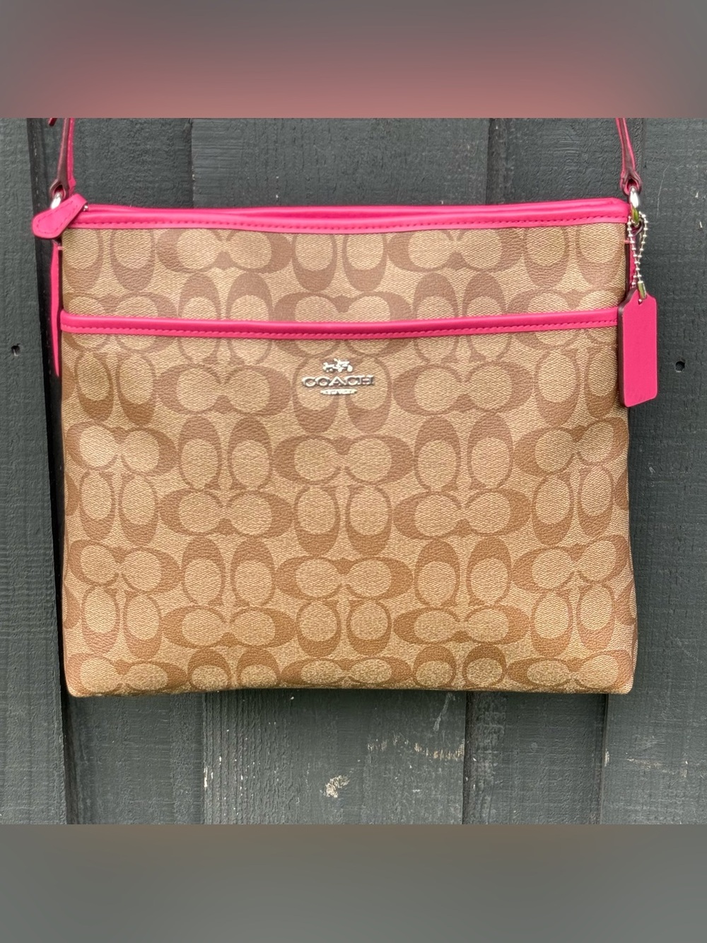 Coach Large Signature Crossbody File Bag style#F58297